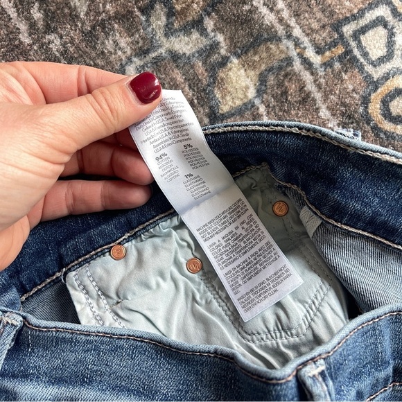 Mother Insider Crop Step Chew Dancing On Coals Jeans Distressed Denim Blue - Picture 7 of 7